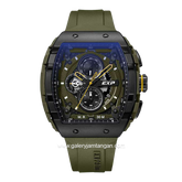 Expedition E 6782 M Army White Chronograph Rubber Strap