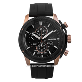 EXPEDITION E 6810 MC Black Crown Rosegold Rubber Strap