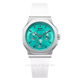 Expedition E 6816 BF White Silver Dial Green Rubber Strap