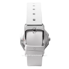 Expedition E 6816 BF White Silver Dial Green Rubber Strap