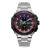 EXPEDITION E 6818 M Chronograph Silver Dial Black Red Stainless Steel