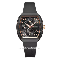 EXPEDITION E 6782 B Black Crown Rosegold Rubber Strap