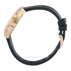 EXPEDITION E 6782 B Black Ring Gold Rubber Strap