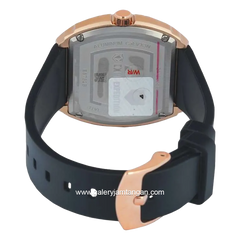 EXPEDITION E 6782 B Black Ring Gold Rubber Strap