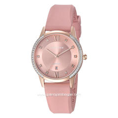 LOFOTEN F-2322L Pink Rosegold Sapphire Glass Rubber Strap