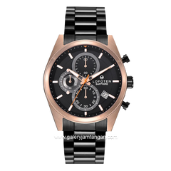 LOFOTEN F-6519MC Chronograph Black Rosegold Stainless Steel