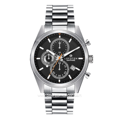 LOFOTEN F-6519MC Chronograph Silver Black Stainless Steel