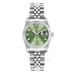 LOFOTEN F-8105L Silver Dial Green Stainless Steel
