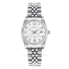 LOFOTEN F-8105M Silver Dial White Stainless Steel