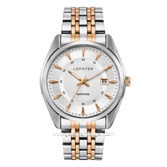 LOFOTEN F-8108M Silver Rosegold Dial White Stainless Steel