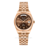 Alexandre Christie Passion AC 5014 LEBRGBO Brown Dial Rose Gold Stainless Steel Strap