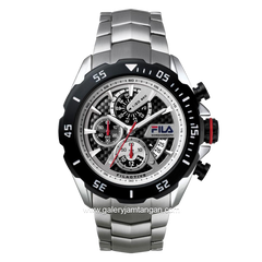 FILA 38-041-001 Silver Ring Black Chronograph Stainless Steel