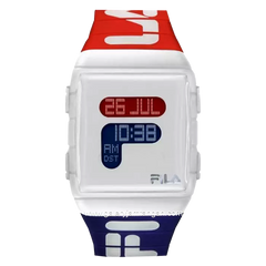 FILA 38-105-005 Red Blue Digital Rubber Strap