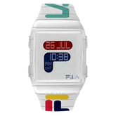 FILA 38-105-007 Red Blue Digital Rubber Strap