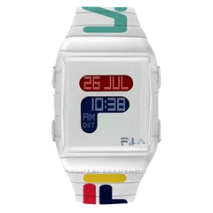 FILA 38-105-007 Red Blue Digital Rubber Strap