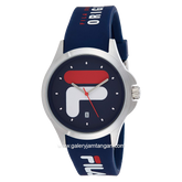FILA 38-181-002 Blue Silver Dial Blue Rubber Strap