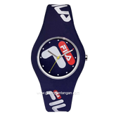 FILA 38-185-002 Unisex Blue Dial Blue Rubber Rubber Strap