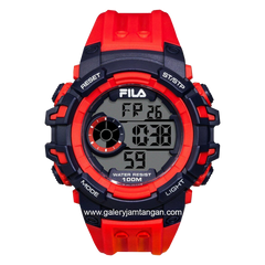 FILA 38-188-002 Red Blue Digital Rubber Strap