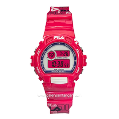 FILA 38-191-003 Digital Pink Dial White Resin Strap