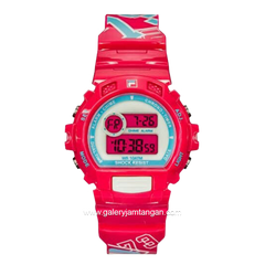 FILA 38-191-104 Digital Pink Dial White Resin Strap