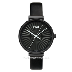 FILA 38-195-002 Women's Black Leather Strap