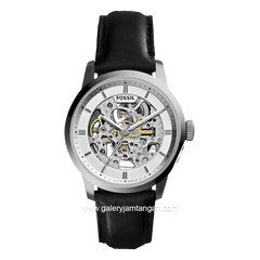 FOSSIL ME3085 Automatic Black Silver Leather Strap