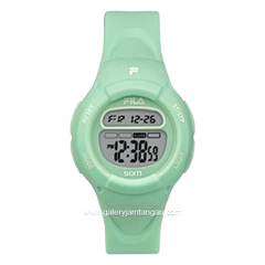 FILA 38-213-007 Digital Full Green Silicone Strap
