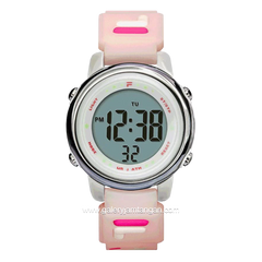 FILA 38-218-003 Digital Pink Silver Silicone Strap