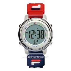 FILA 38-218-007 Digital Navy Red Silicone Strap