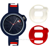 FILA 38-315-002WHRD Blue Dial Black Rubber Strap