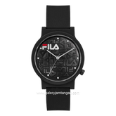 FILA 38-320-001 Black Dial Black Silicone Strap