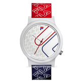 FILA 38-320-203 Red Blue Alloy Rubber Strap