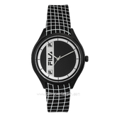 FILA 38-321-202 Black White Silicone Strap