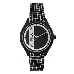 FILA 38-321-202 Black White Silicone Strap
