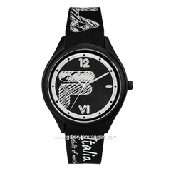 FILA 38-321-302 Black White Silicone Strap
