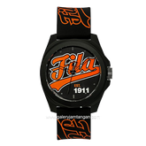FILA 38-330-001 Black Dial Black Silicone Strap
