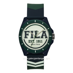 FILA 38-331-001 Green Dial White Silicone Strap