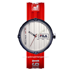 FILA 38-338-101 Red Dial White Rubber Strap