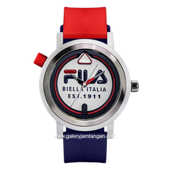 FILA 38-341-001 Red Blue Dial White Silicone Strap