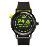 FILA 38-341-003 Black Green Rubber Strap
