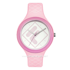 FILA 38-342-004 Pink Dial White Silicone Strap