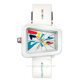 FILA 38-343-002 White Dial White Silicone Strap