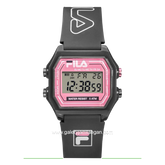 FILA 38-349-004 Grey Dial Pink Rubber Strap
