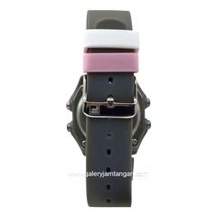 FILA 38-349-004 Grey Dial Pink Rubber Strap