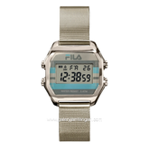 FILA 38-350-001 Digital Silver Stainless Steel Strap