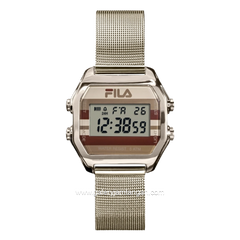 FILA 38-350-002 Digital Silver Stainless Steel Strap