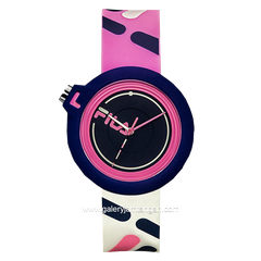 FILA 38-6081-004 Purple White Dial Black Rubber Strap