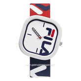 FILA 38-6098-002 Blue Dial White Silicone Strap