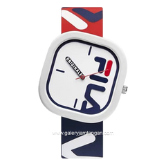 FILA 38-6098-002 Blue Dial White Silicone Strap