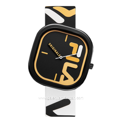 FILA 38-6098-003 Black Dial Black Rubber Strap